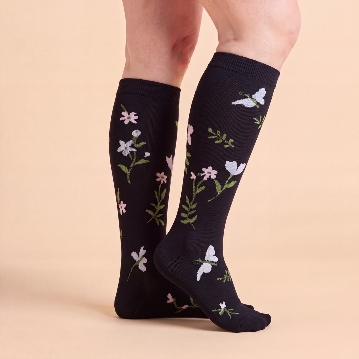 Midnight Meadow Compression Socks