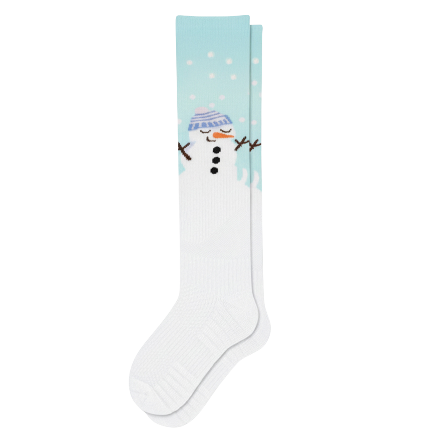 White Snowman Compression Socks