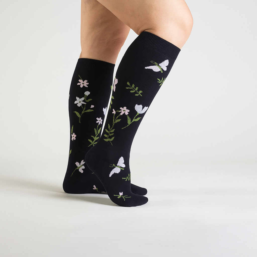 Midnight Meadow Compression Socks