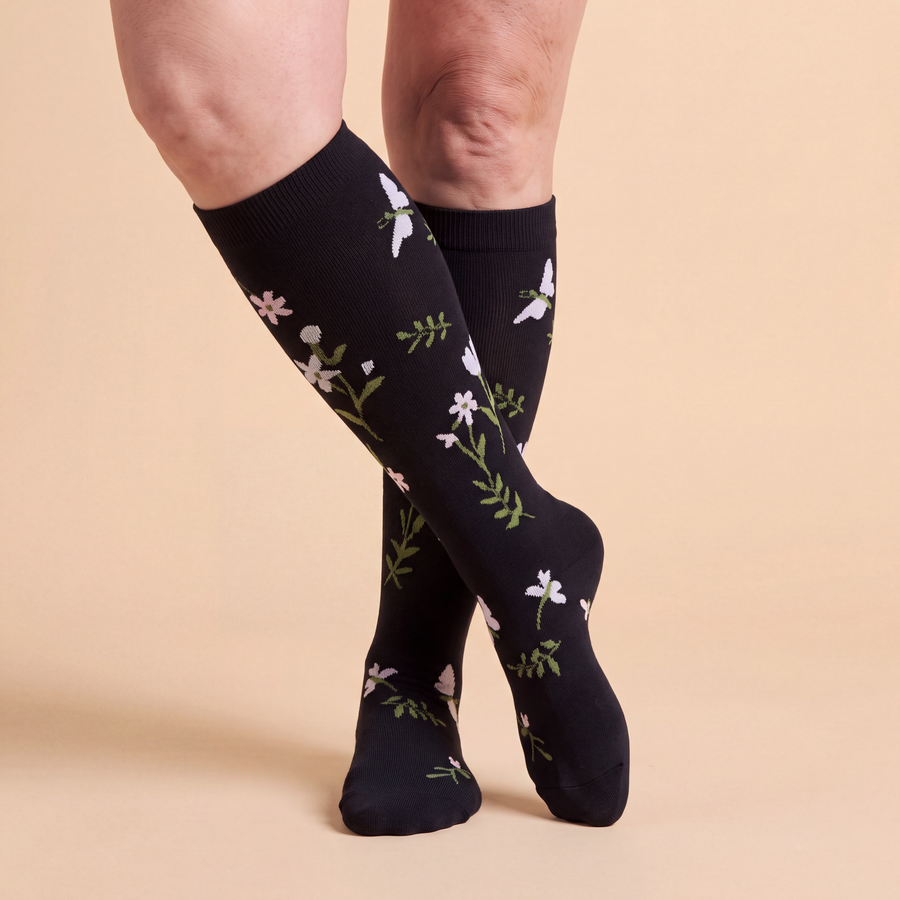 Midnight Meadow Compression Socks