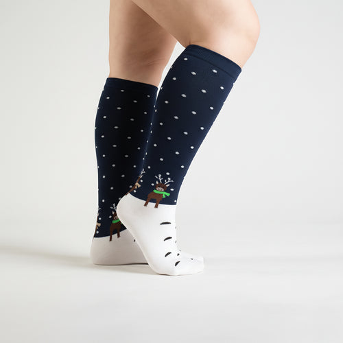 Snowy Night Compression Socks