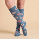 Floral Blue Compression Socks