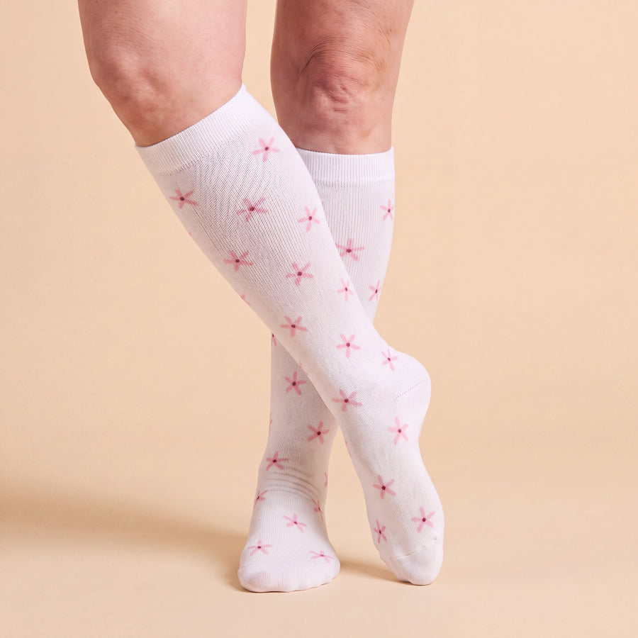Rosy Bloomshine Compression Socks