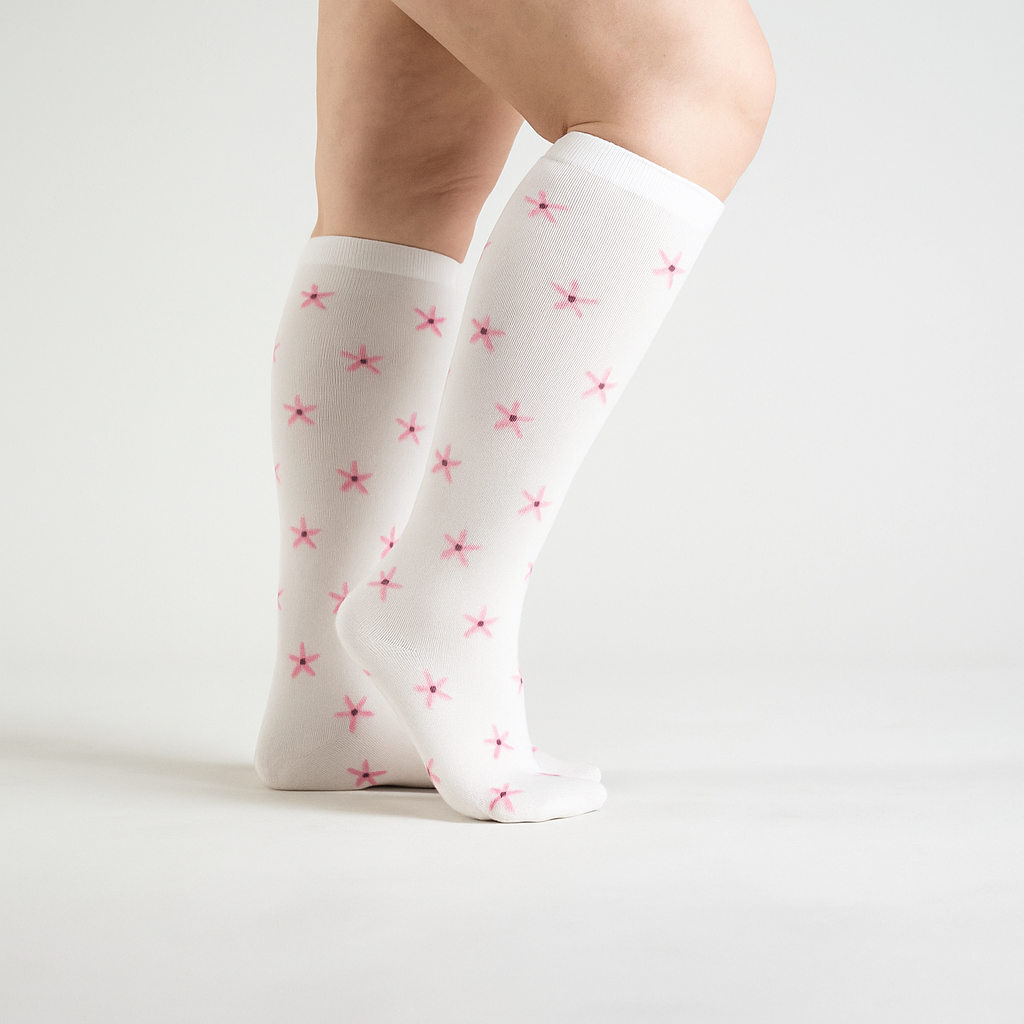 Rosy Bloomshine Compression Socks