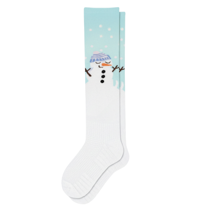 White Snowman Compression Socks