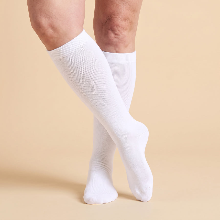 White Compression Socks