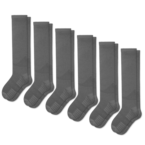 Gray Compression Socks Bundle 6-Pack