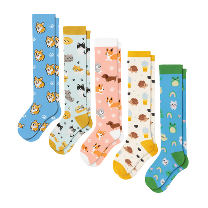 Animal Compression Socks Bundle 5-Pack